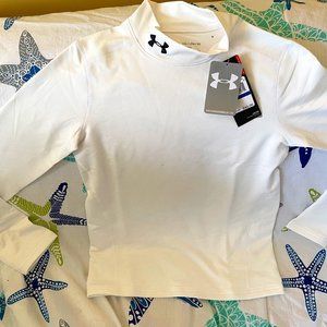 Under Armour, fitted coldgear, Boys XL, white